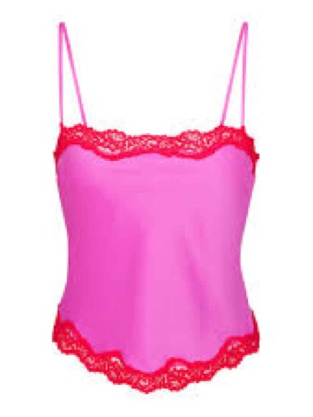 Skims NWT Neon Orchid Lace Trim Cami Size M Limited Edition 92% Silk Gorgeous